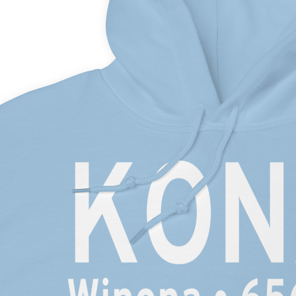 Winona Municipal-Max Conrad Field (KONA) ICAO Hoodie Sweatshirt 