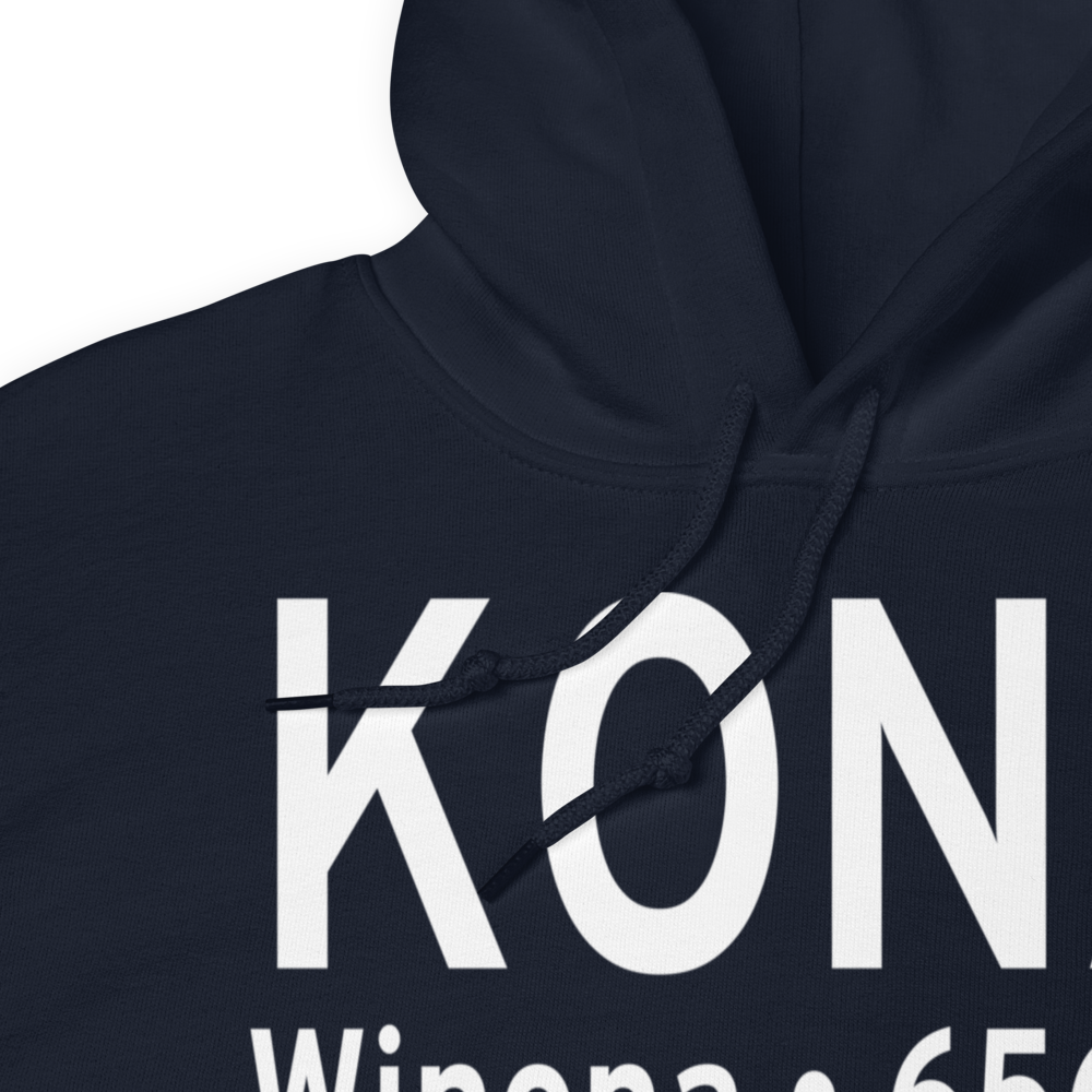 Winona Municipal-Max Conrad Field (KONA) ICAO Hoodie Sweatshirt 