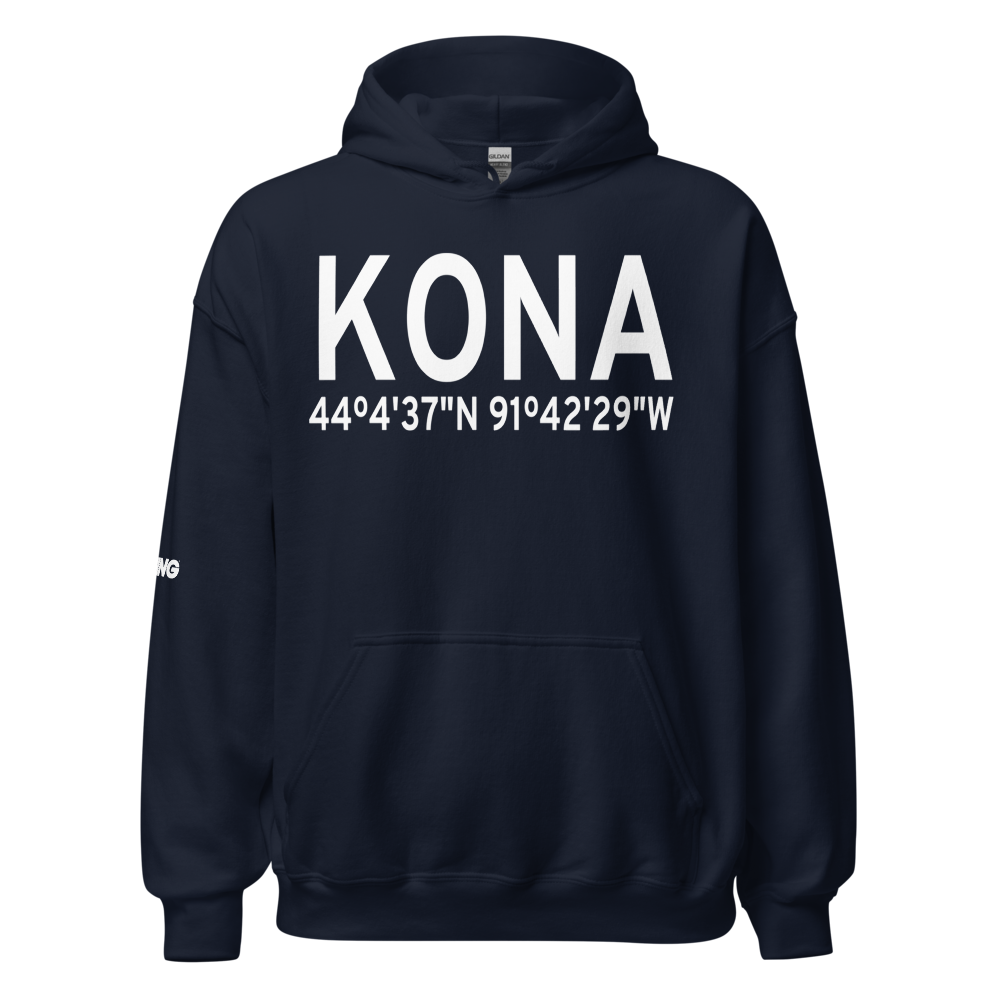 Winona Municipal-Max Conrad Field (KONA) ICAO Hoodie Sweatshirt 