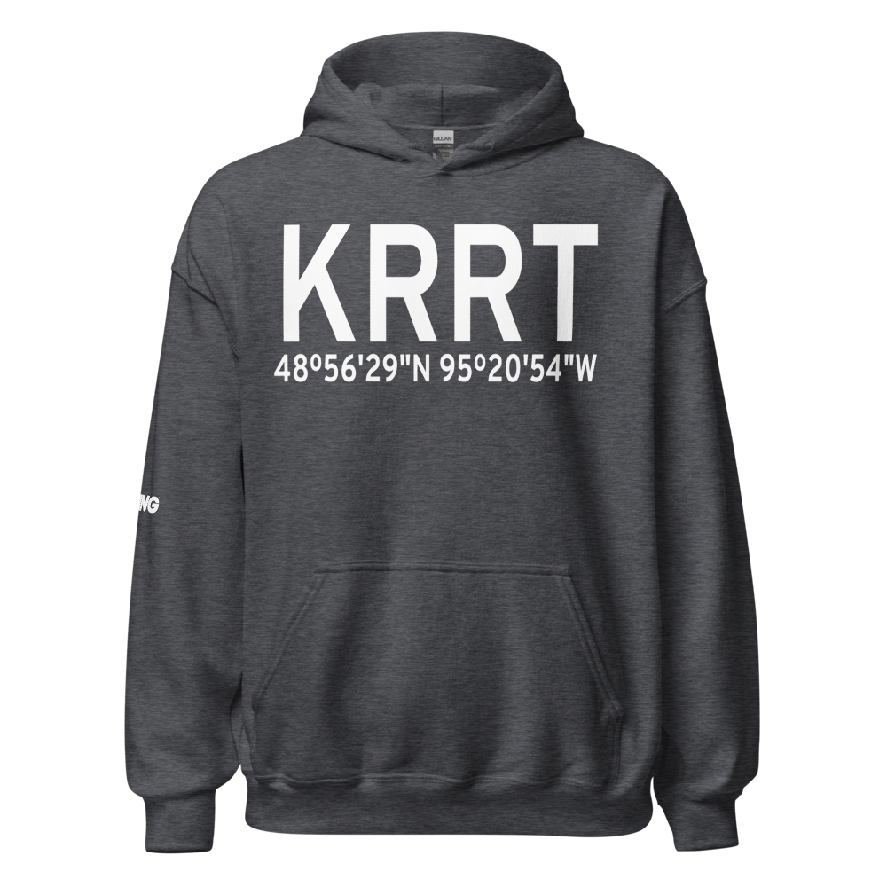 Warroad International Memorial Airport (KRRT) ICAO Hoodie Sweatshirt 