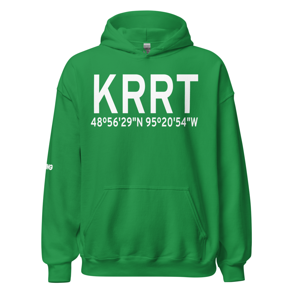 Warroad International Memorial Airport (KRRT) ICAO Hoodie Sweatshirt 
