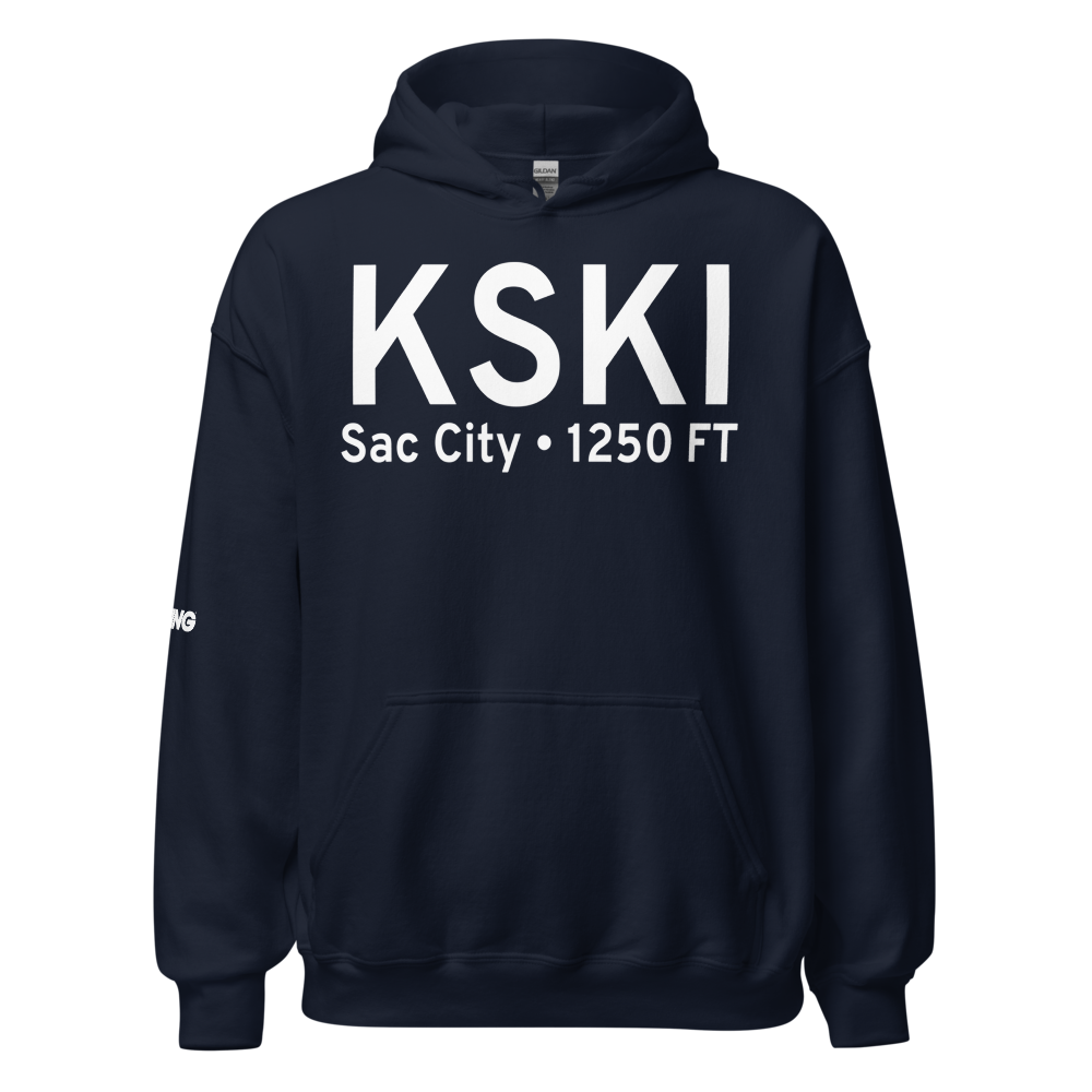 Sac City Municipal Airport (KSKI) ICAO Hoodie Sweatshirt 