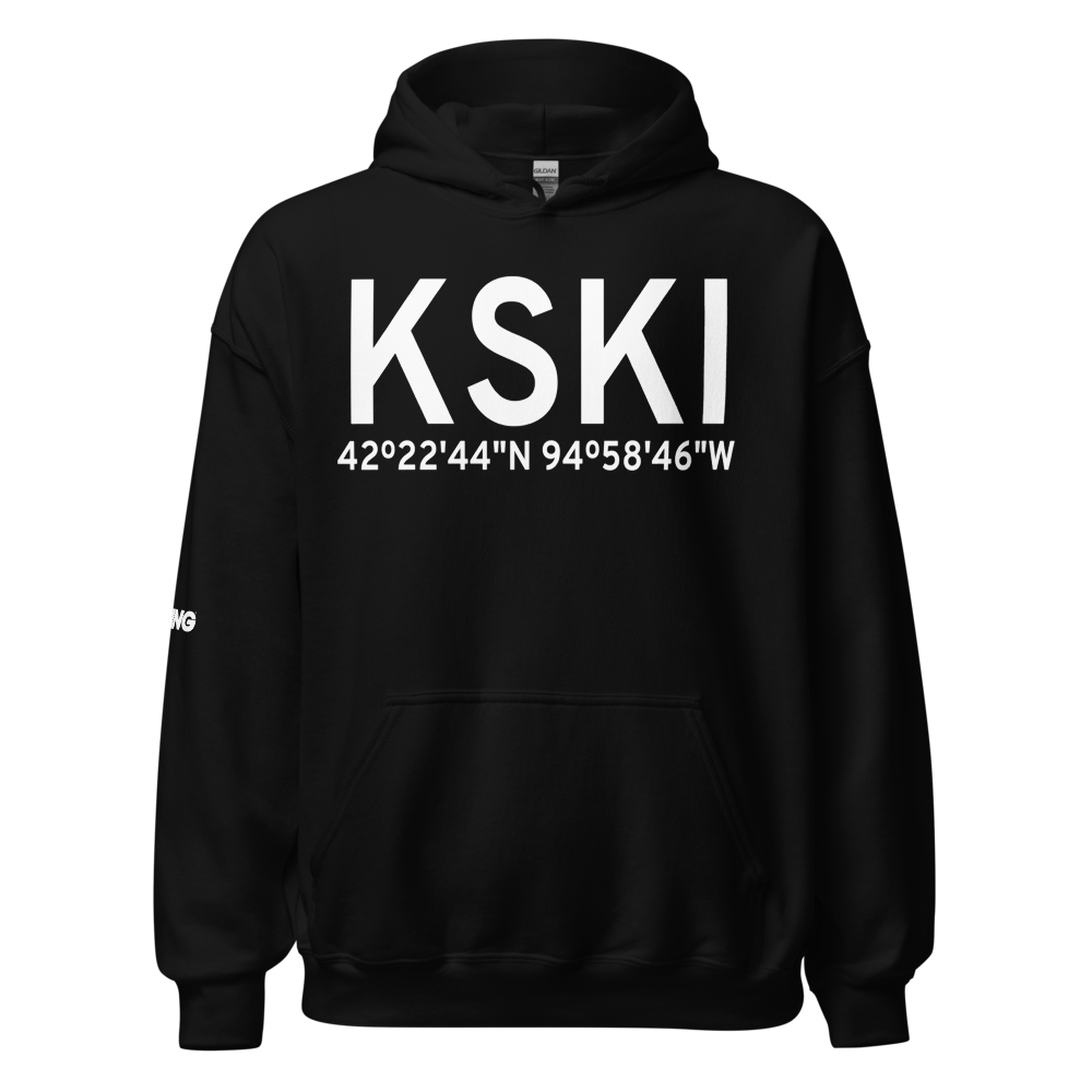 Sac City Municipal Airport (KSKI) ICAO Hoodie Sweatshirt 