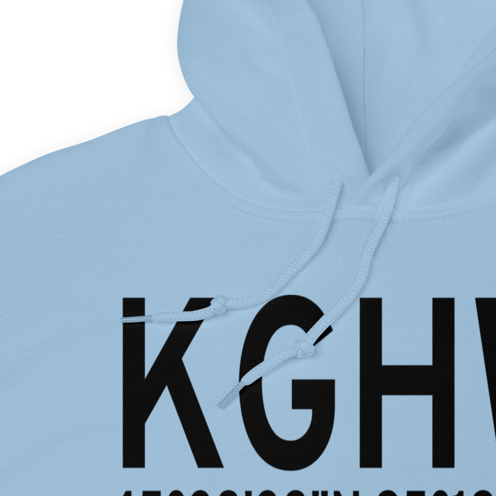 Glenwood Municipal Airport (KGHW) ICAO Hoodie Sweatshirt 