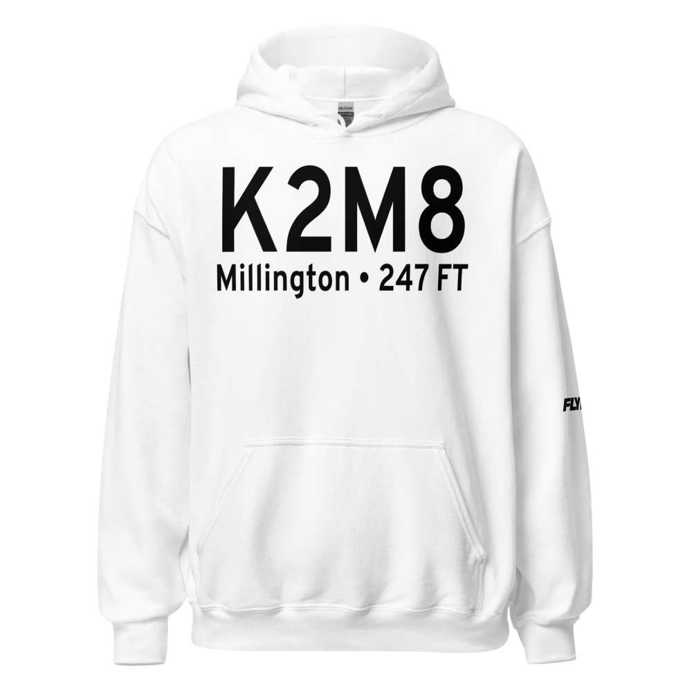Charles W. Baker Airport (K2M8) ICAO Hoodie Sweatshirt 