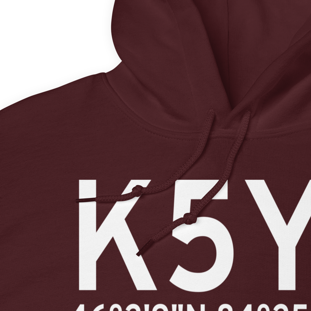 Albert J Lindberg Airport (K5Y1) ICAO Hoodie Sweatshirt 