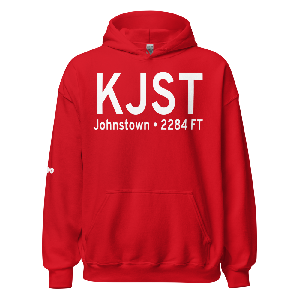 John Murtha Johnstown Cambria County Airport (KJST) ICAO Hoodie Sweatshirt 