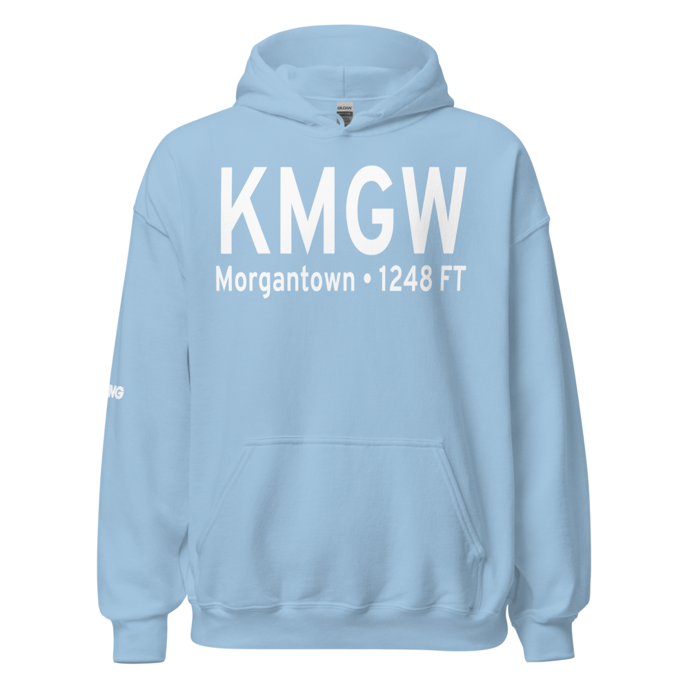 Morgantown Municipal Walter L. Bill Hart Field (KMGW) ICAO Hoodie Sweatshirt 