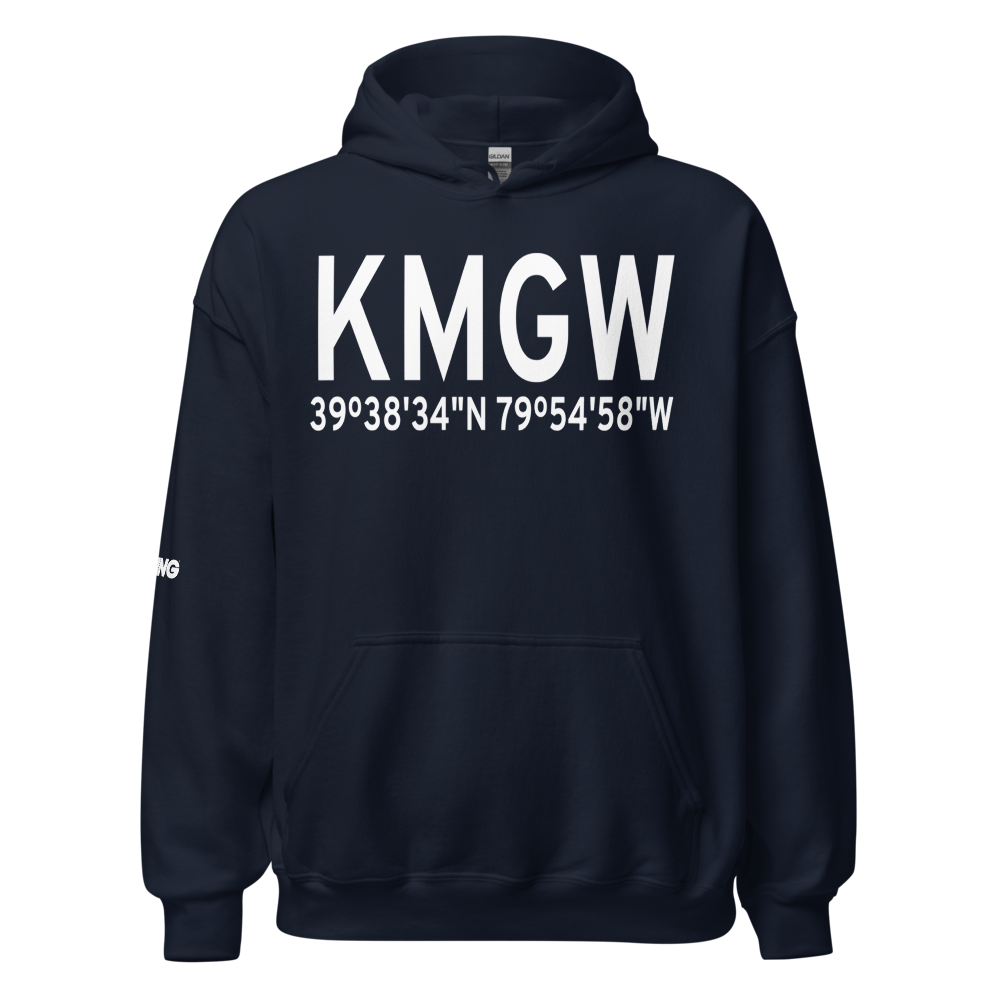 Morgantown Municipal Walter L. Bill Hart Field (KMGW) ICAO Hoodie Sweatshirt 