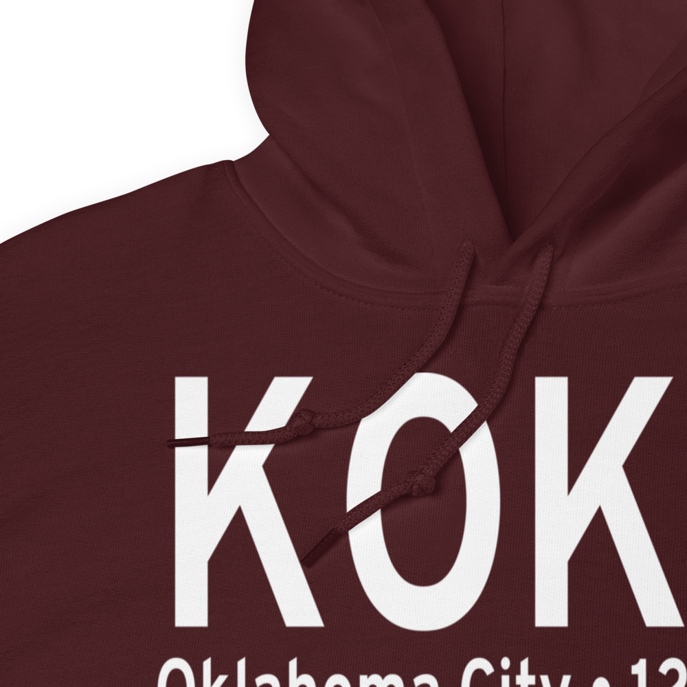 Will Rogers World Airport (KOKC) ICAO Hoodie Sweatshirt 