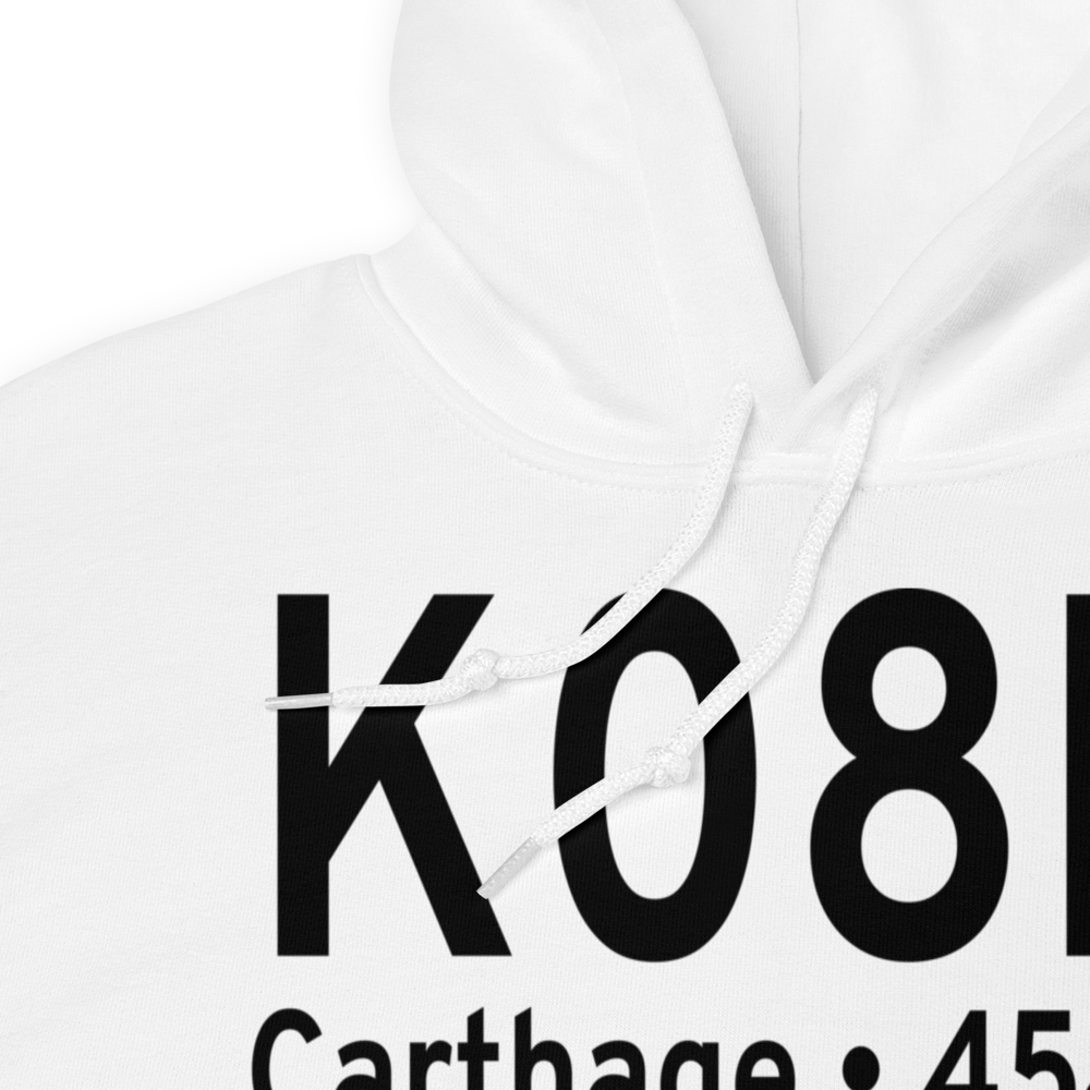 Carthage-Leake County Airport (K08M) ICAO Hoodie Sweatshirt 