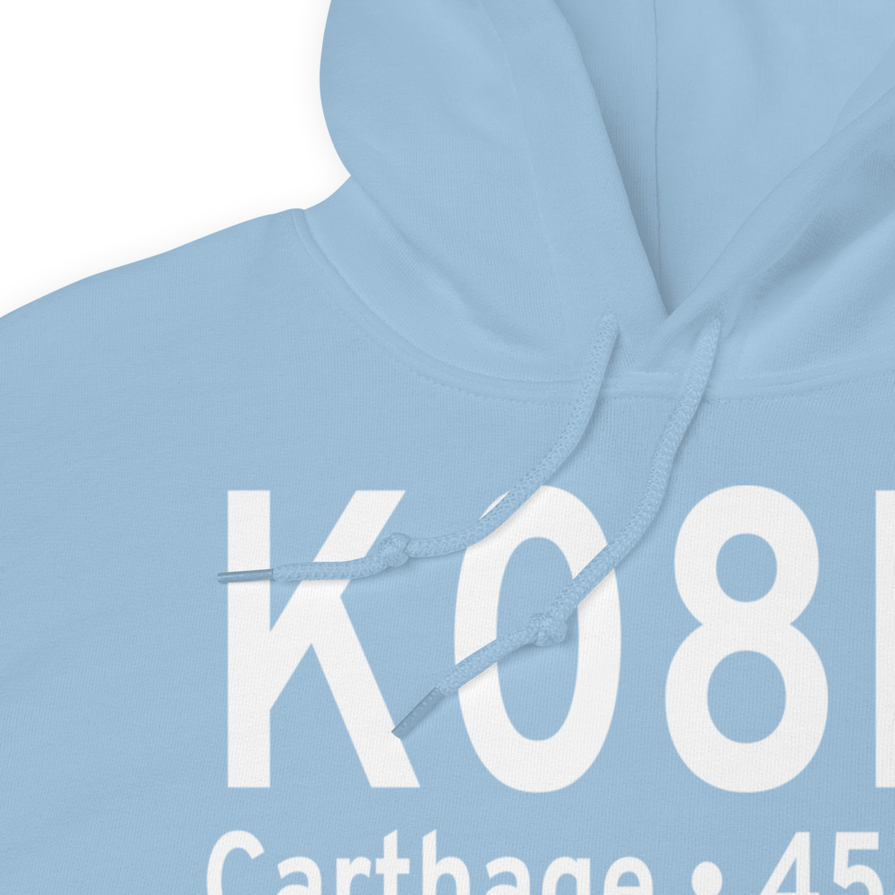 Carthage-Leake County Airport (K08M) ICAO Hoodie Sweatshirt 