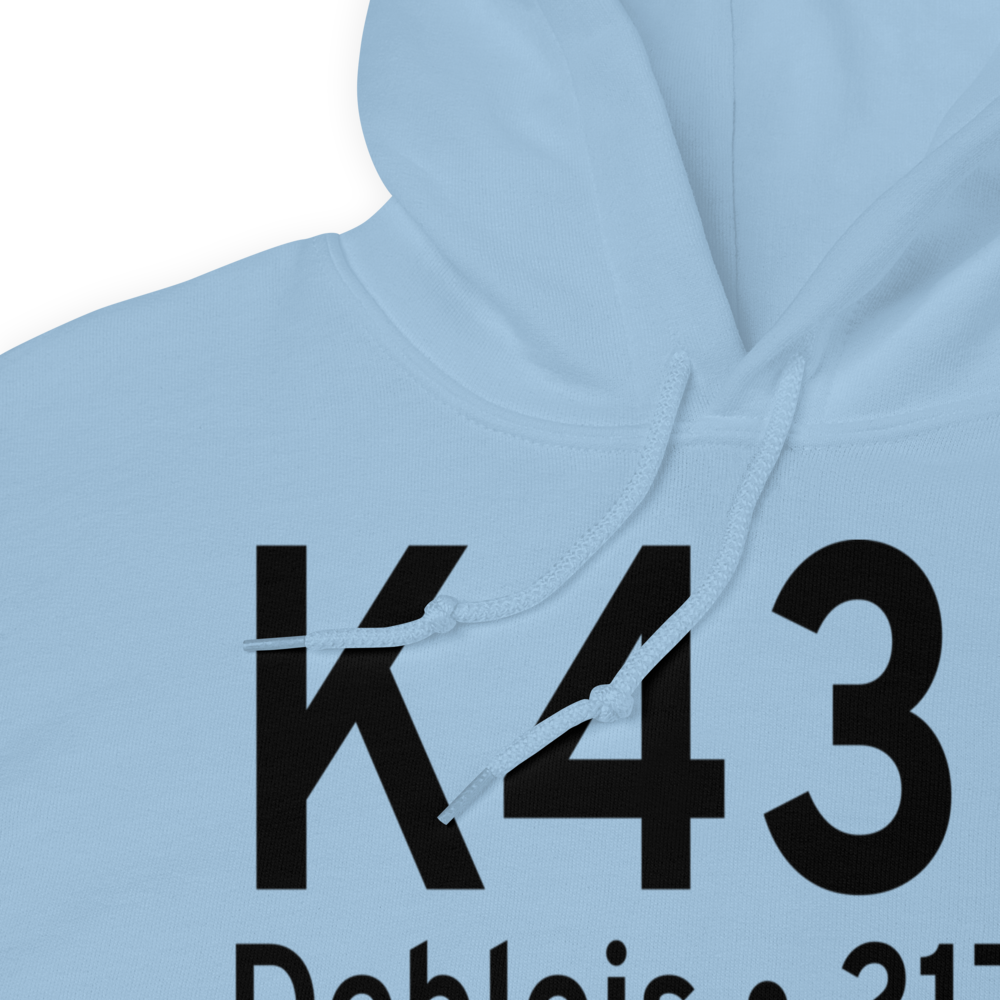 Deblois Flight Strip (K43B) ICAO Hoodie Sweatshirt 