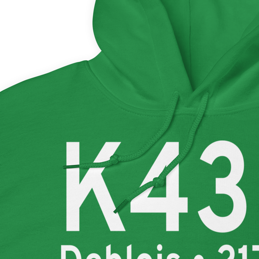 Deblois Flight Strip (K43B) ICAO Hoodie Sweatshirt 