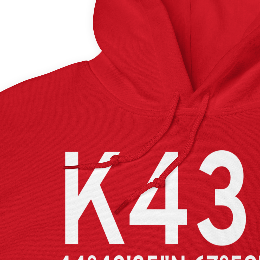 Deblois Flight Strip (K43B) ICAO Hoodie Sweatshirt 