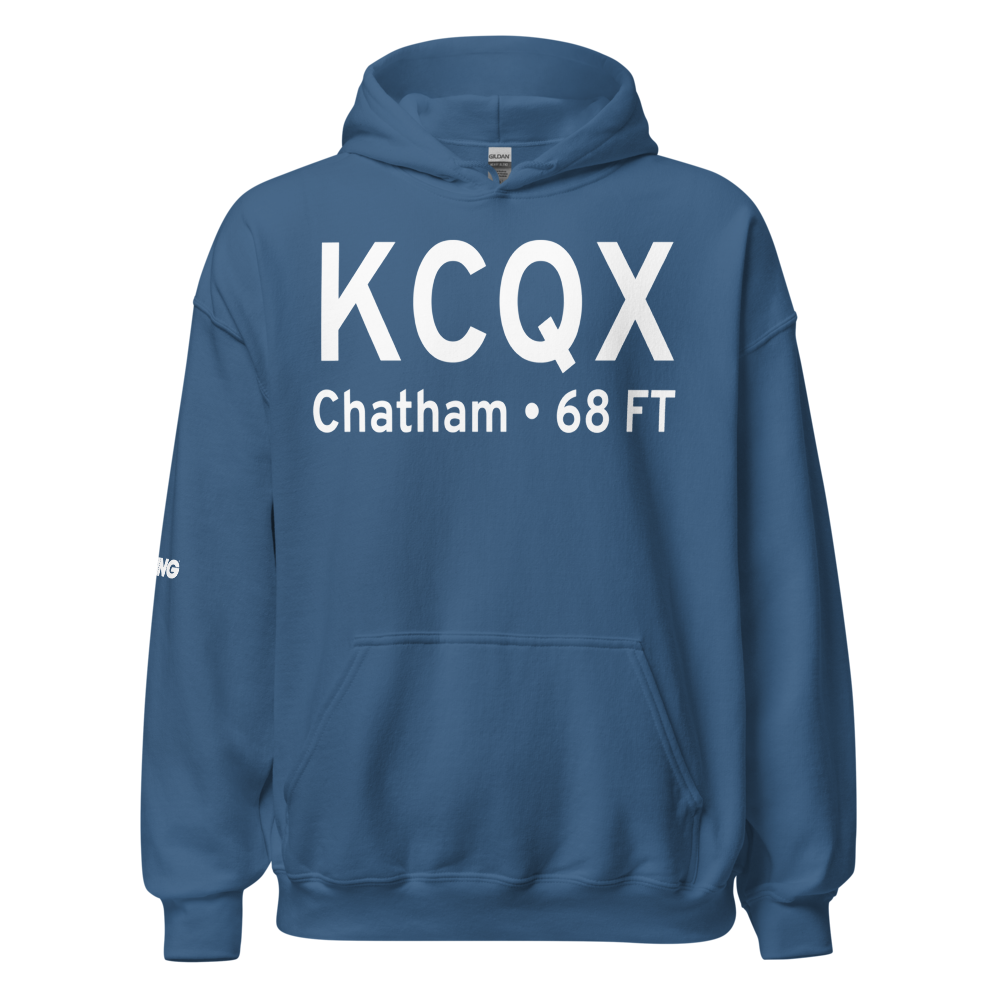Chatham Municipal Airport (KCQX) ICAO Hoodie Sweatshirt 
