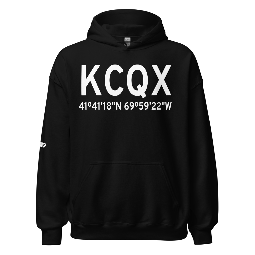 Chatham Municipal Airport (KCQX) ICAO Hoodie Sweatshirt 
