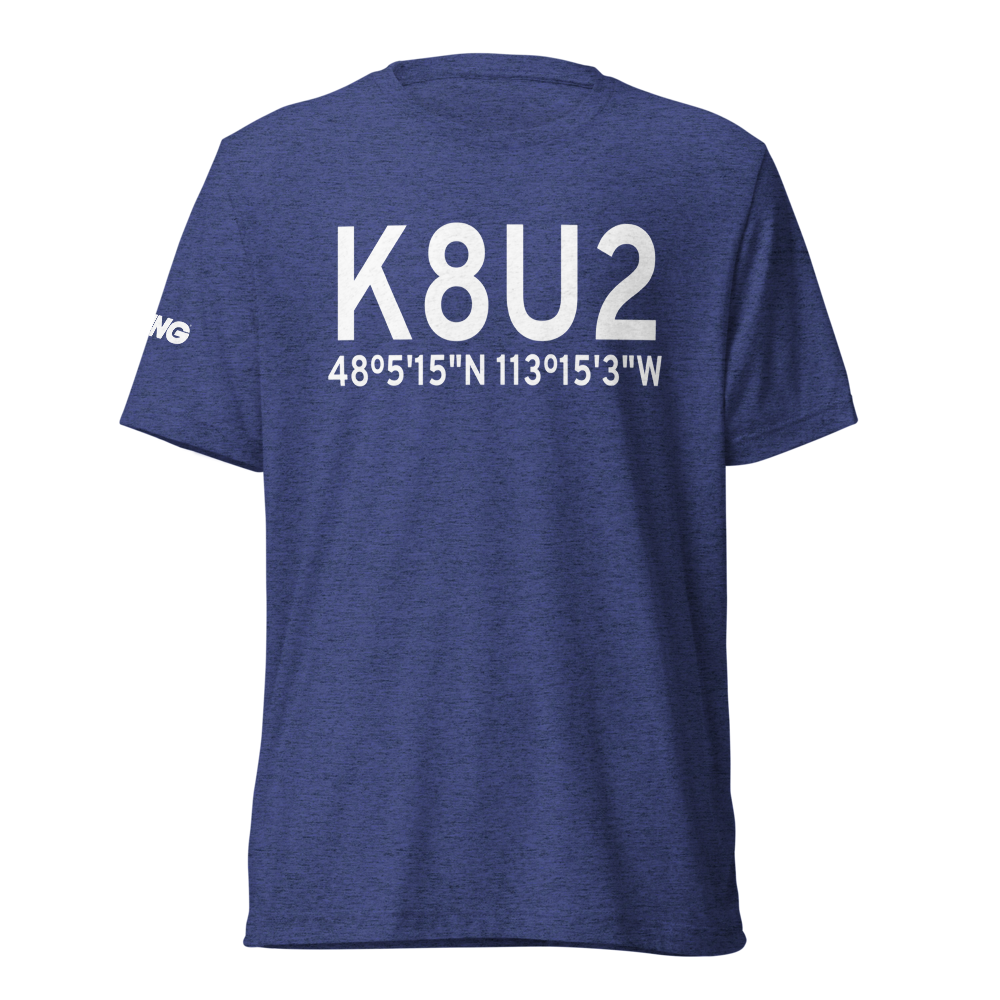 Schafer Usfs Airport (K8U2) ICAO Tri-blend T-Shirt 