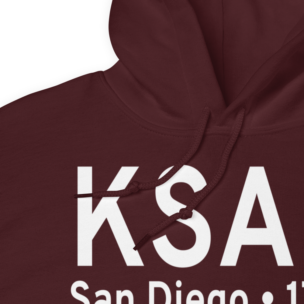 San Diego International Airport (KSAN) ICAO Hoodie Sweatshirt 