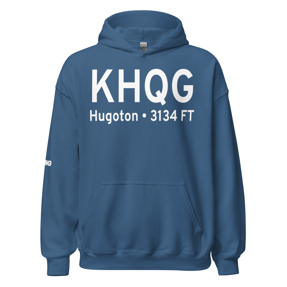 Hugoton Municipal Airport (KHQG) ICAO Hoodie Sweatshirt 
