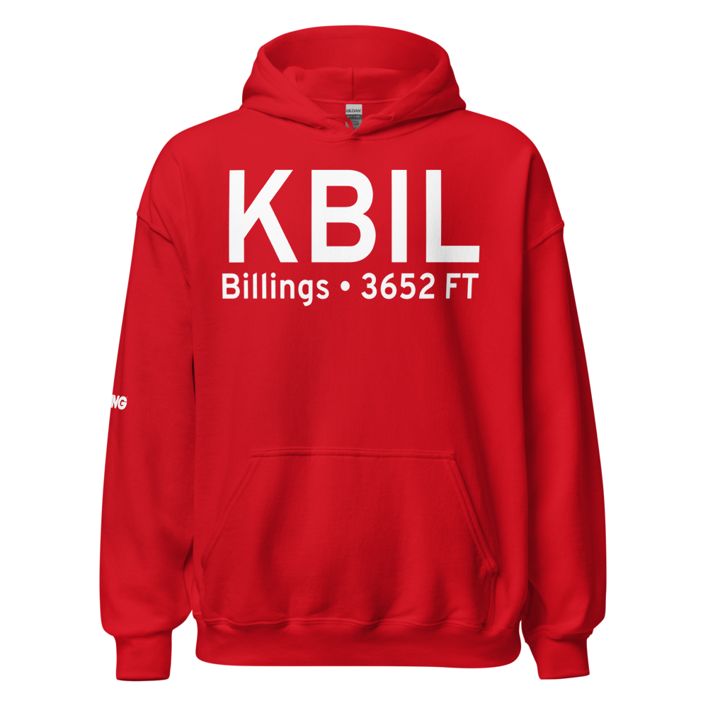 Billings Logan International Airport (KBIL) ICAO Hoodie Sweatshirt 