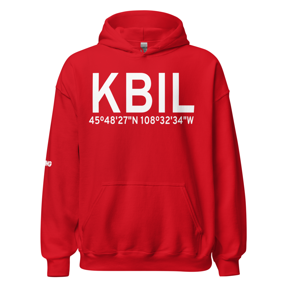 Billings Logan International Airport (KBIL) ICAO Hoodie Sweatshirt 