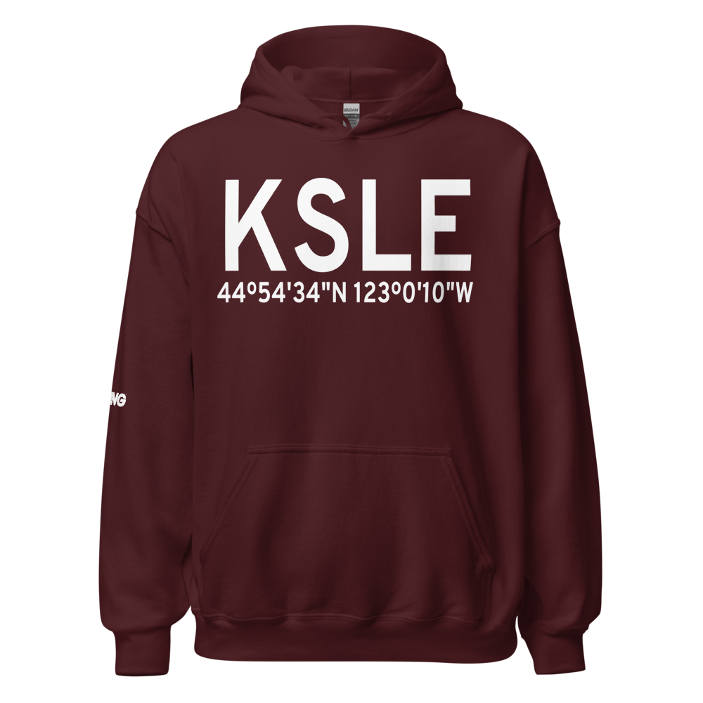 Salem Municipal Airport/McNary Field (KSLE) ICAO Hoodie Sweatshirt 