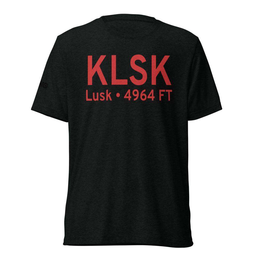 Lusk Municipal Airport (KLSK) ICAO Tri-blend T-Shirt 