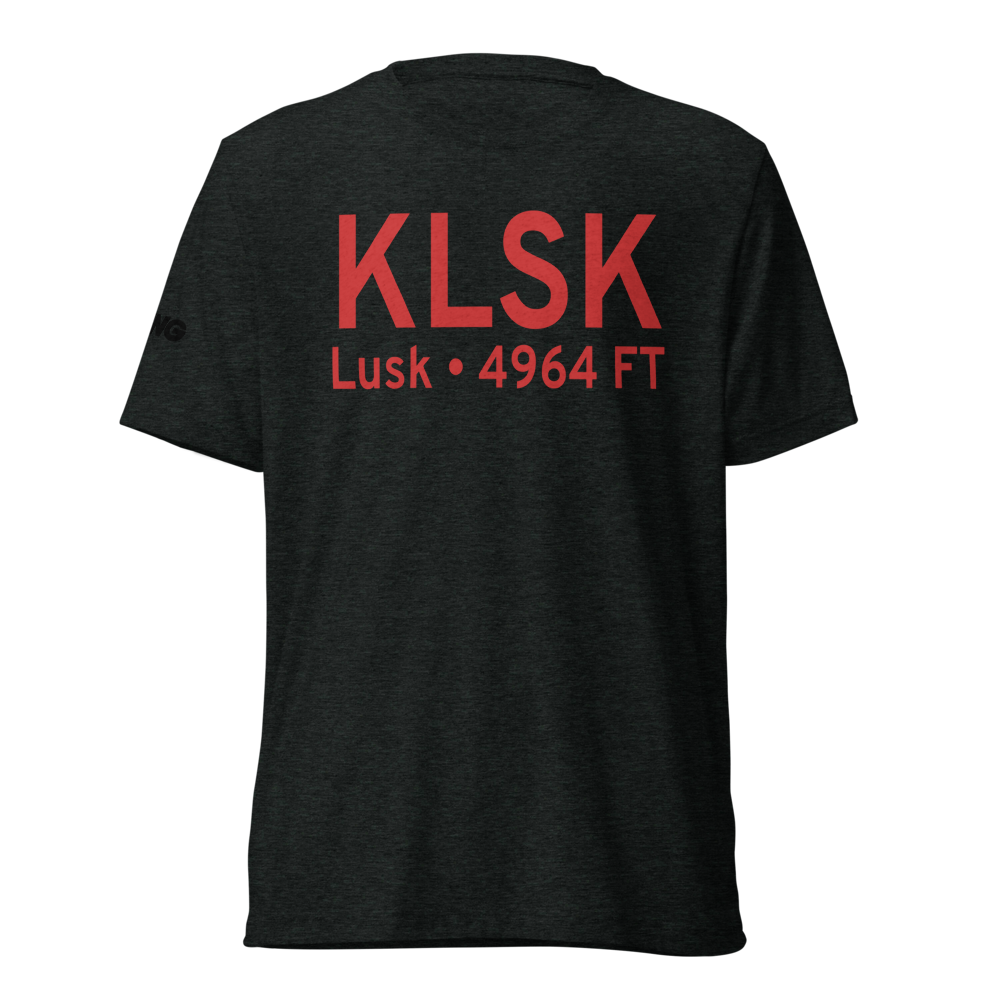 Lusk Municipal Airport (KLSK) ICAO Tri-blend T-Shirt 