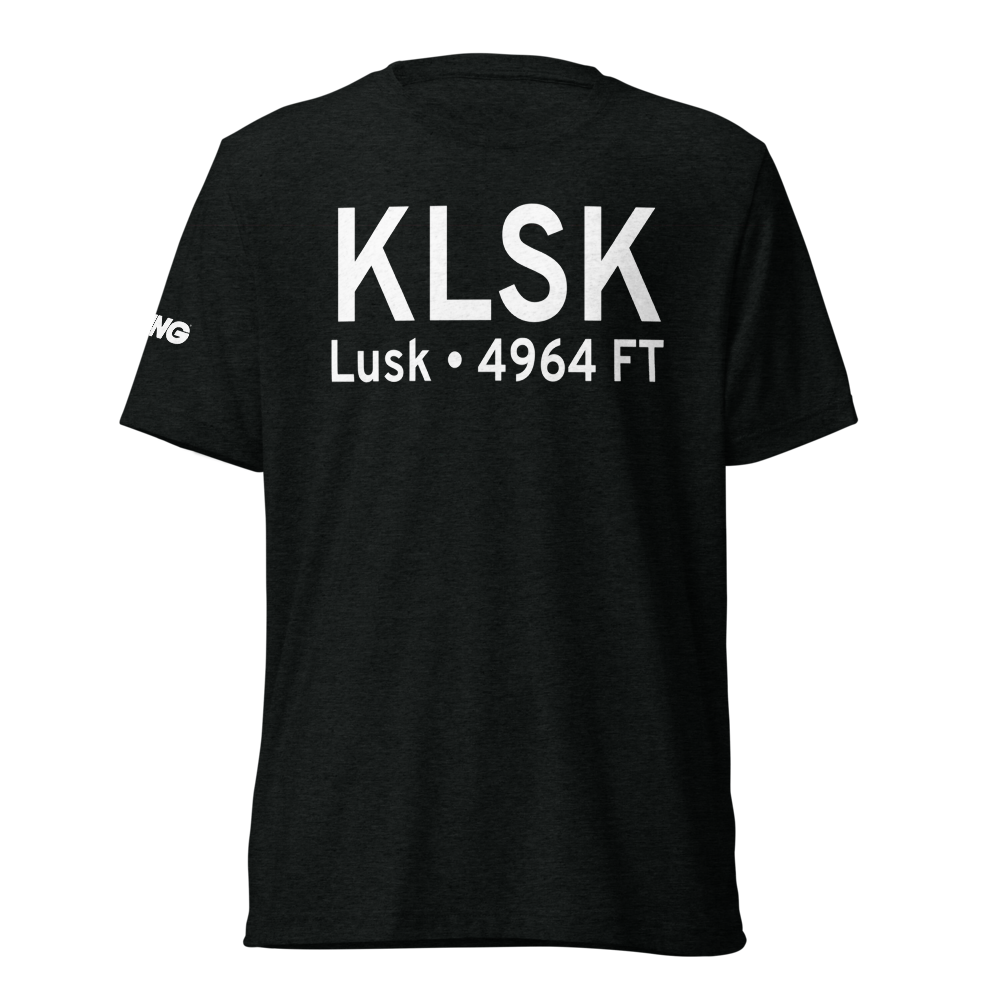 Lusk Municipal Airport (KLSK) ICAO Tri-blend T-Shirt 