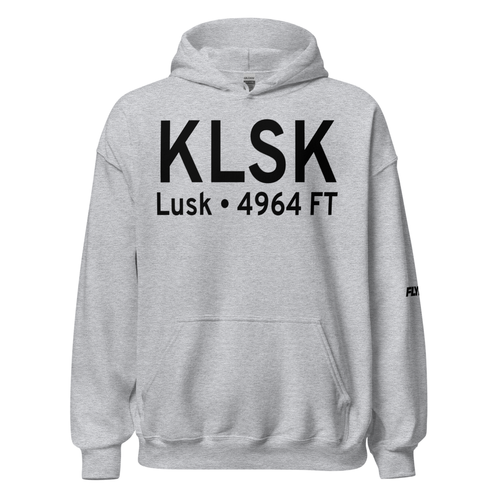 Lusk Municipal Airport (KLSK) ICAO Hoodie Sweatshirt 