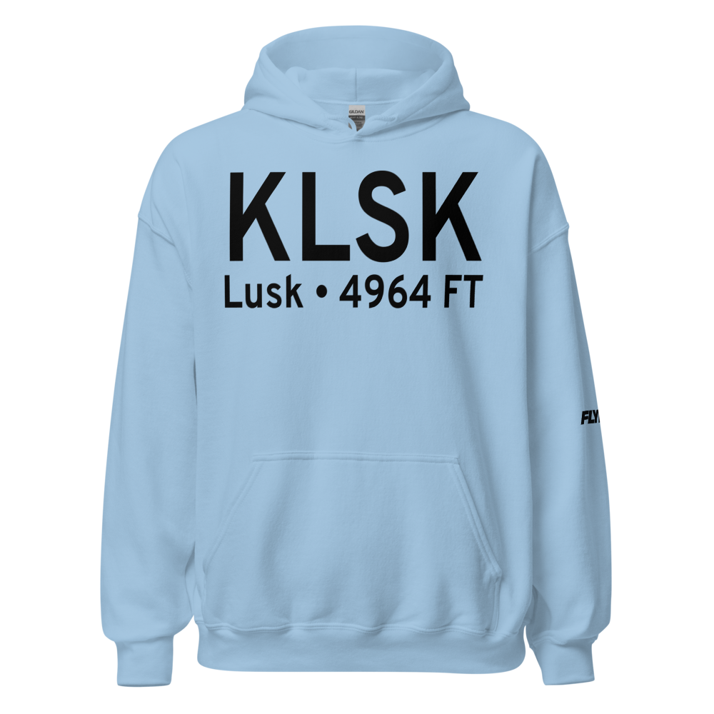 Lusk Municipal Airport (KLSK) ICAO Hoodie Sweatshirt 