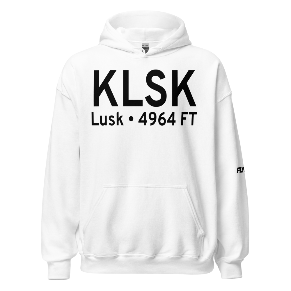 Lusk Municipal Airport (KLSK) ICAO Hoodie Sweatshirt 