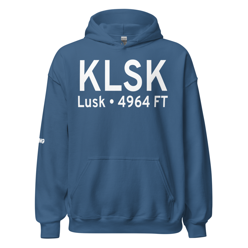 Lusk Municipal Airport (KLSK) ICAO Hoodie Sweatshirt 