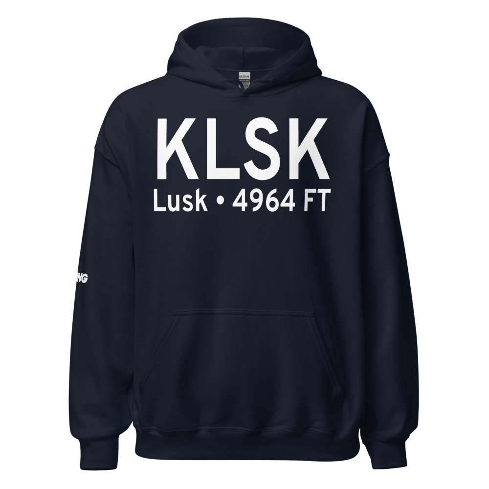 Lusk Municipal Airport (KLSK) ICAO Hoodie Sweatshirt 