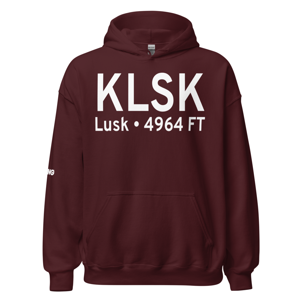 Lusk Municipal Airport (KLSK) ICAO Hoodie Sweatshirt 