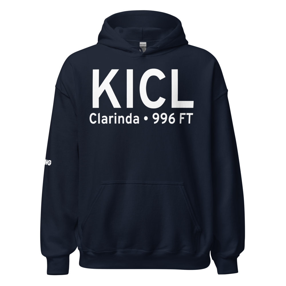 Schenck Field (KICL) ICAO Hoodie Sweatshirt 