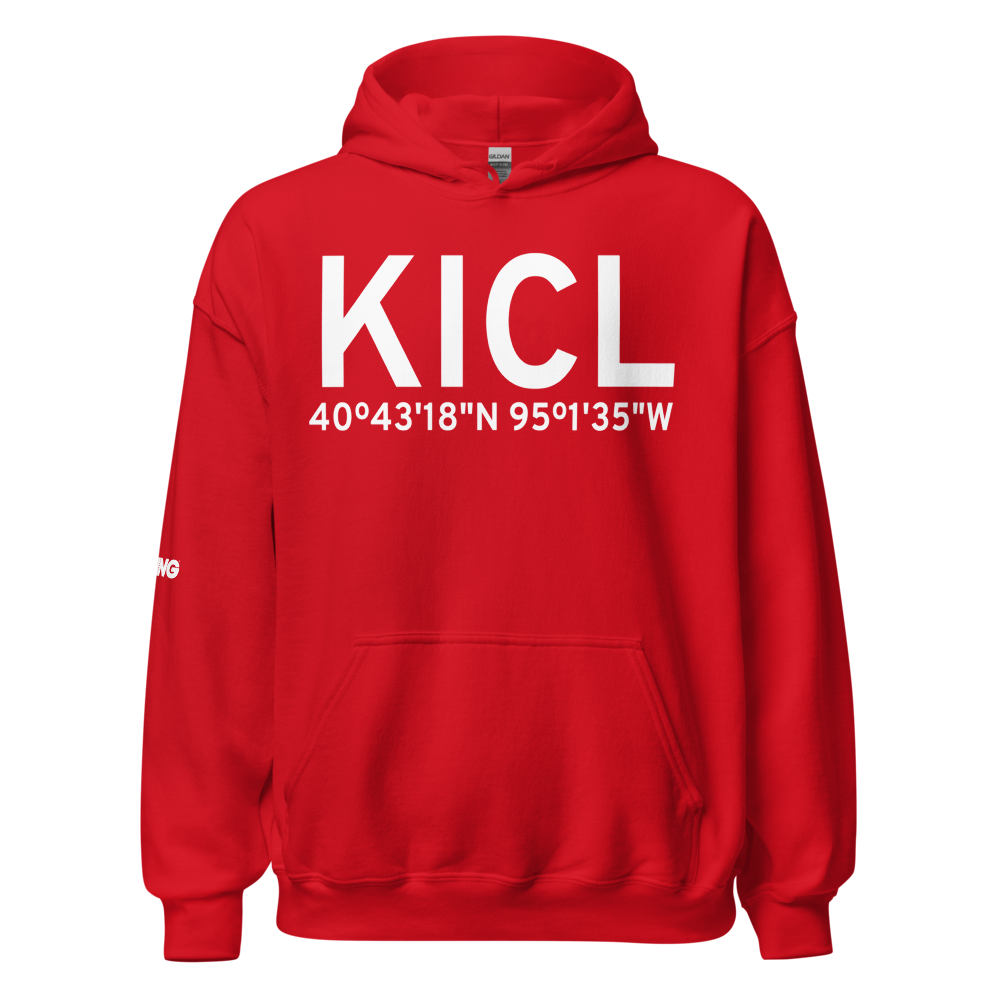 Schenck Field (KICL) ICAO Hoodie Sweatshirt 
