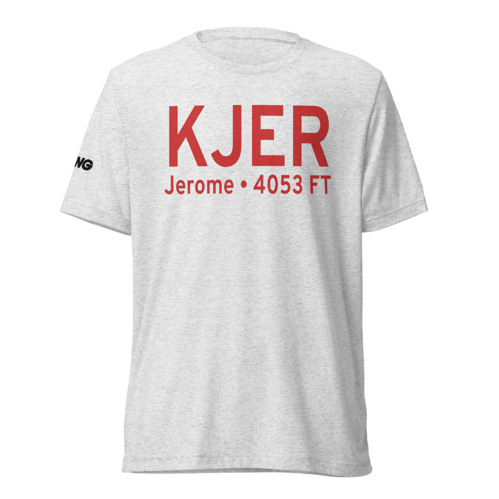 Jerome County Airport (KJER) ICAO Tri-blend T-Shirt 