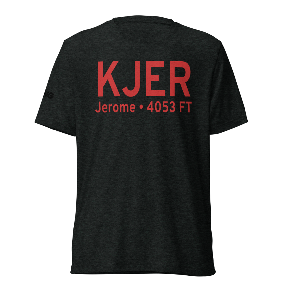 Jerome County Airport (KJER) ICAO Tri-blend T-Shirt 