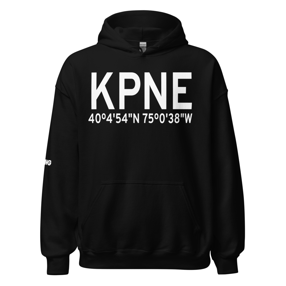 Northeast Philadelphia Airport (KPNE) ICAO Hoodie Sweatshirt 