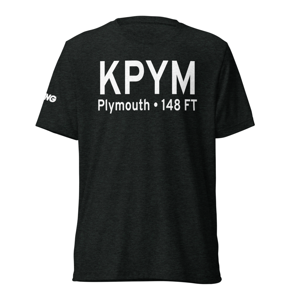 Plymouth Municipal Airport (KPYM) ICAO Tri-blend T-Shirt 