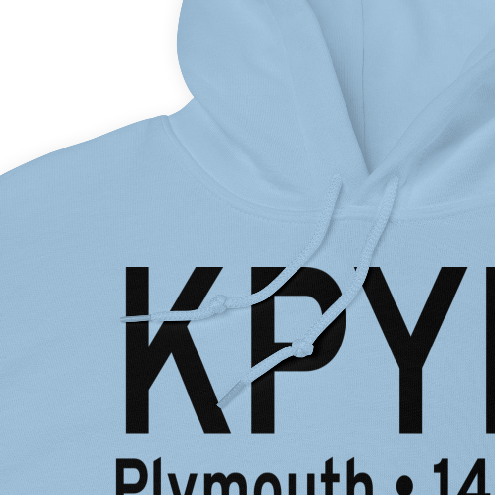 Plymouth Municipal Airport (KPYM) ICAO Hoodie Sweatshirt 