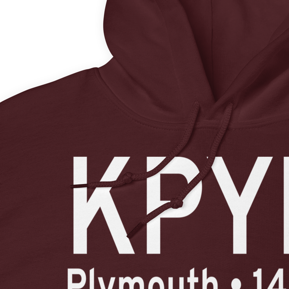 Plymouth Municipal Airport (KPYM) ICAO Hoodie Sweatshirt 