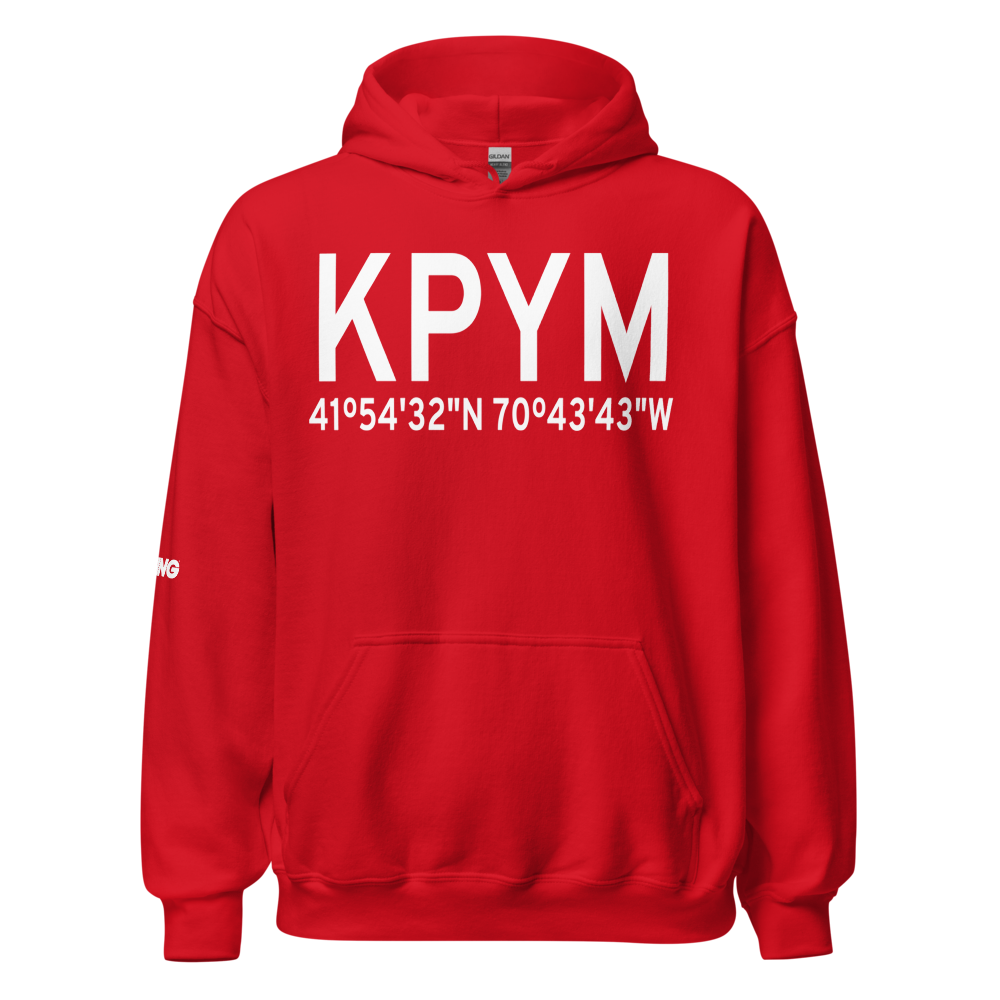 Plymouth Municipal Airport (KPYM) ICAO Hoodie Sweatshirt 