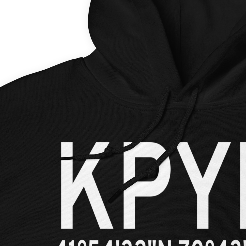 Plymouth Municipal Airport (KPYM) ICAO Hoodie Sweatshirt 
