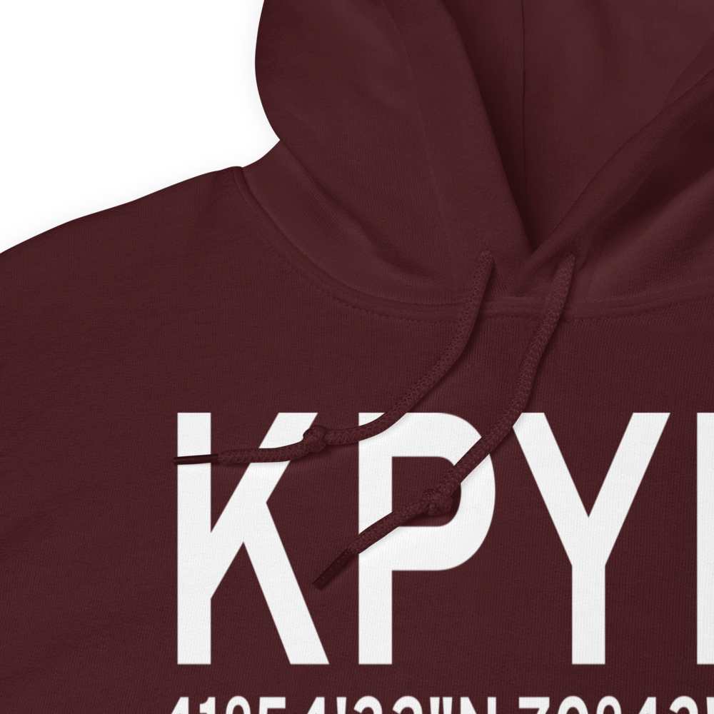 Plymouth Municipal Airport (KPYM) ICAO Hoodie Sweatshirt 