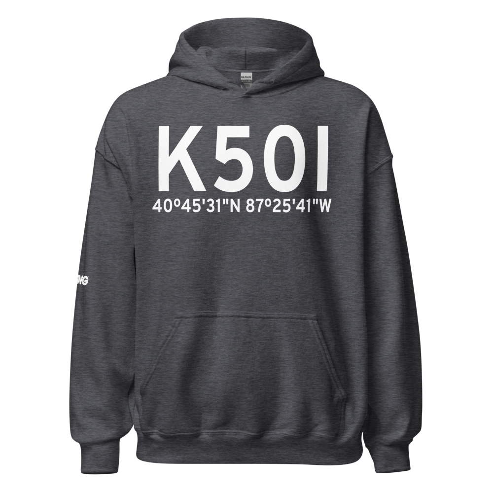 Kentland Municipal Airport (K50I) ICAO Hoodie Sweatshirt 