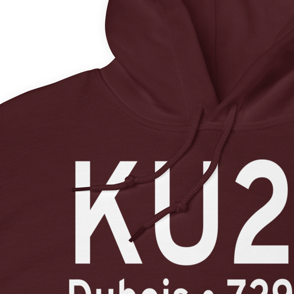 Dubois Municipal Airport (KU25) ICAO Hoodie Sweatshirt 