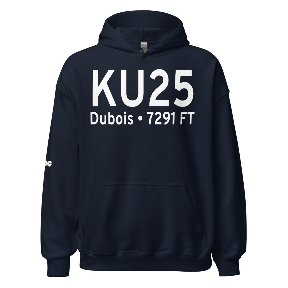 Dubois Municipal Airport (KU25) ICAO Hoodie Sweatshirt 